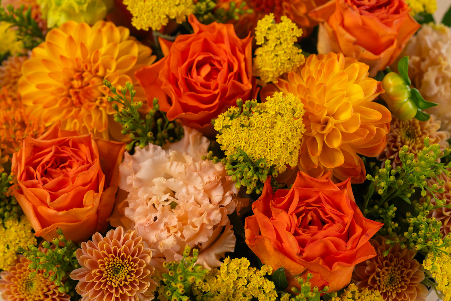 Cake Box Fresh Flower Arrangement -Orange