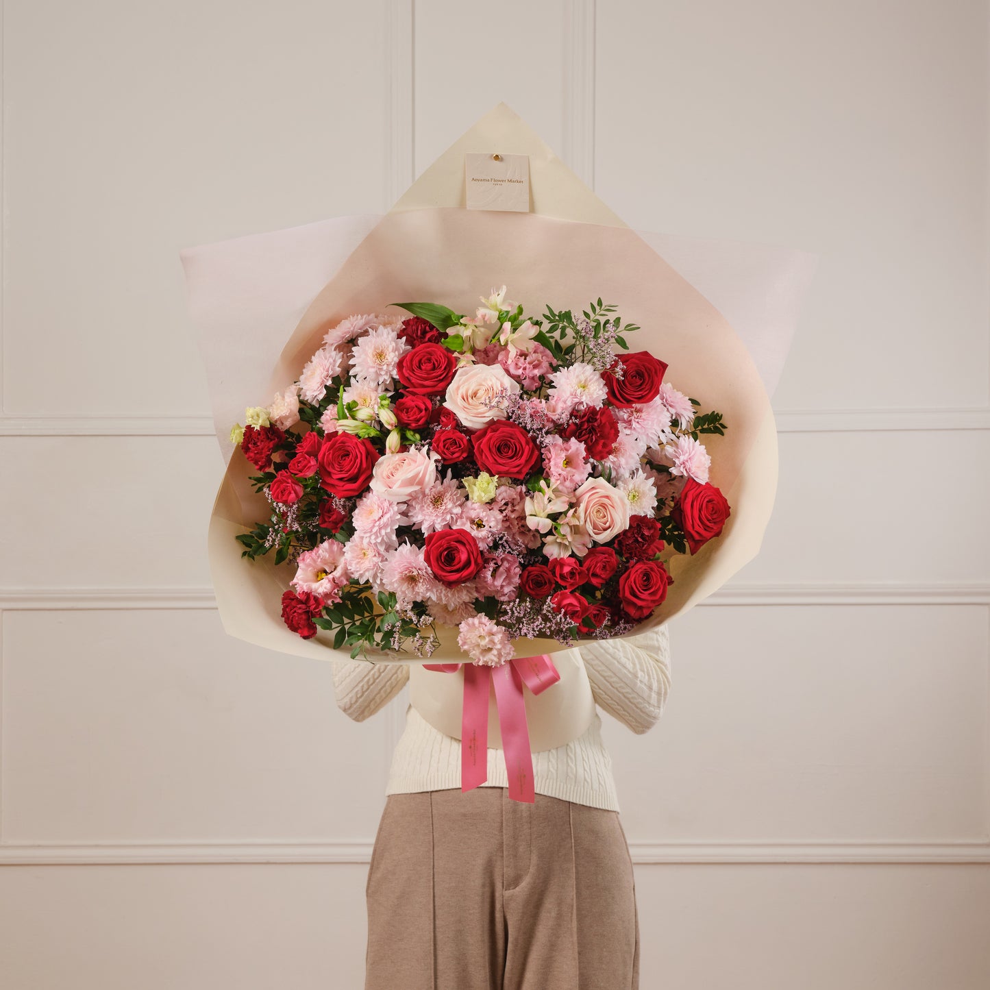 Rosy Garnet Fresh Flower Bouquet Large