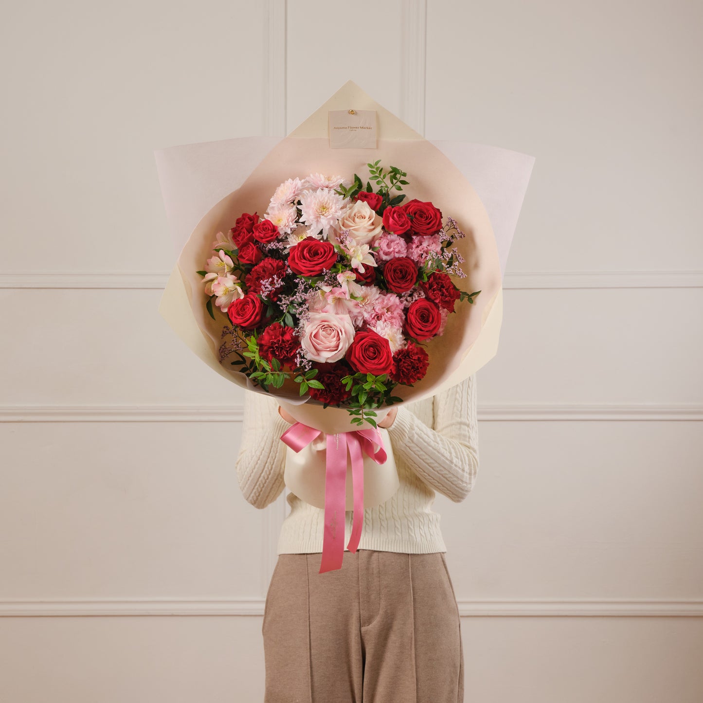 Rosy Garnet Fresh Flower Bouquet Medium