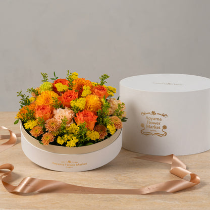 Cake Box Arrangment (Orange)