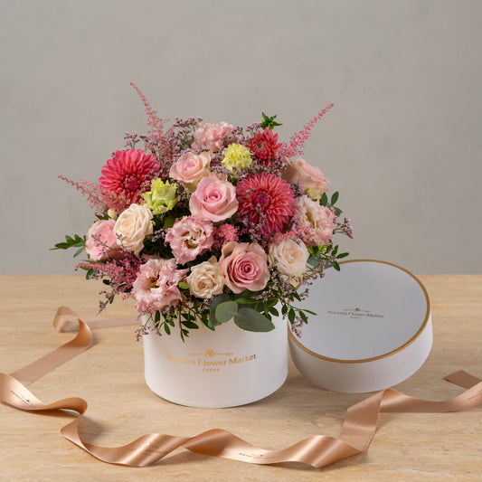 Hat Box Arrangement (Pink)
