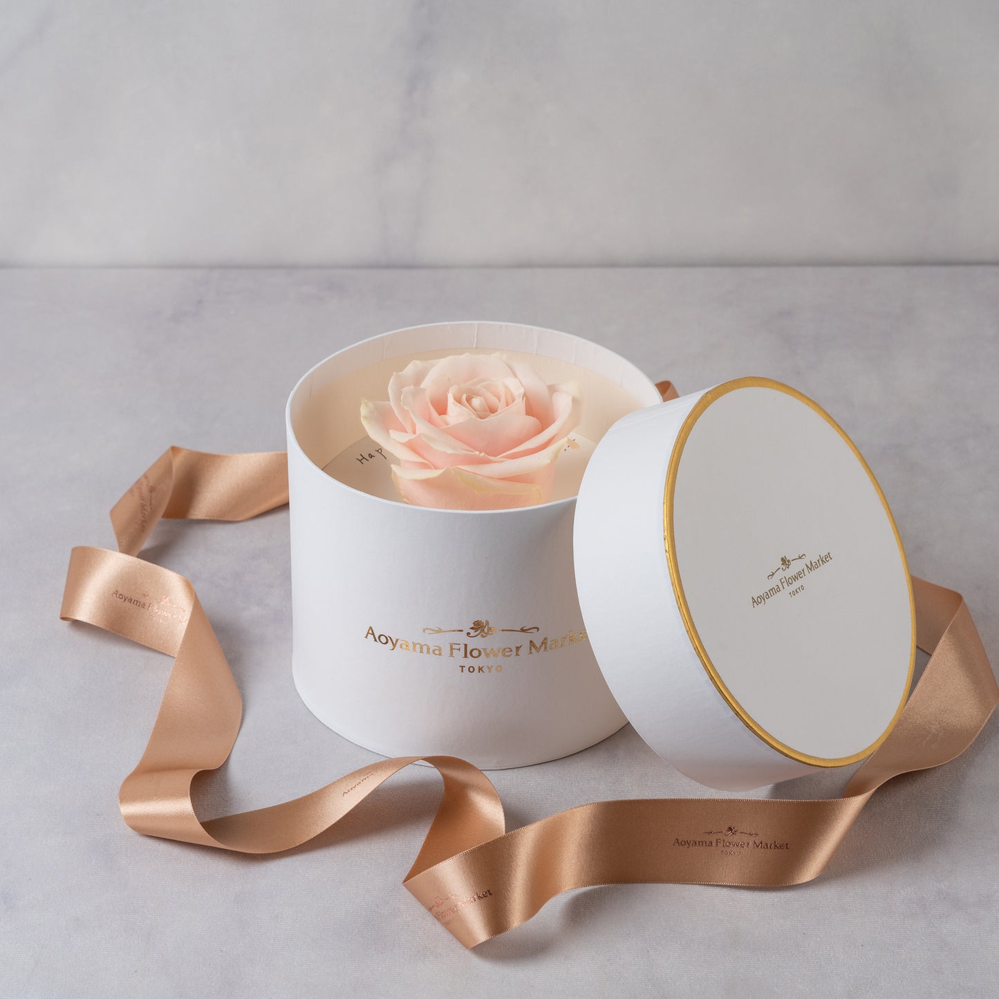 Hat Box Single Fresh Rose -Pastel Pink