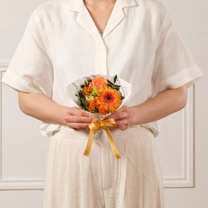 Glass Bouquet -Orange