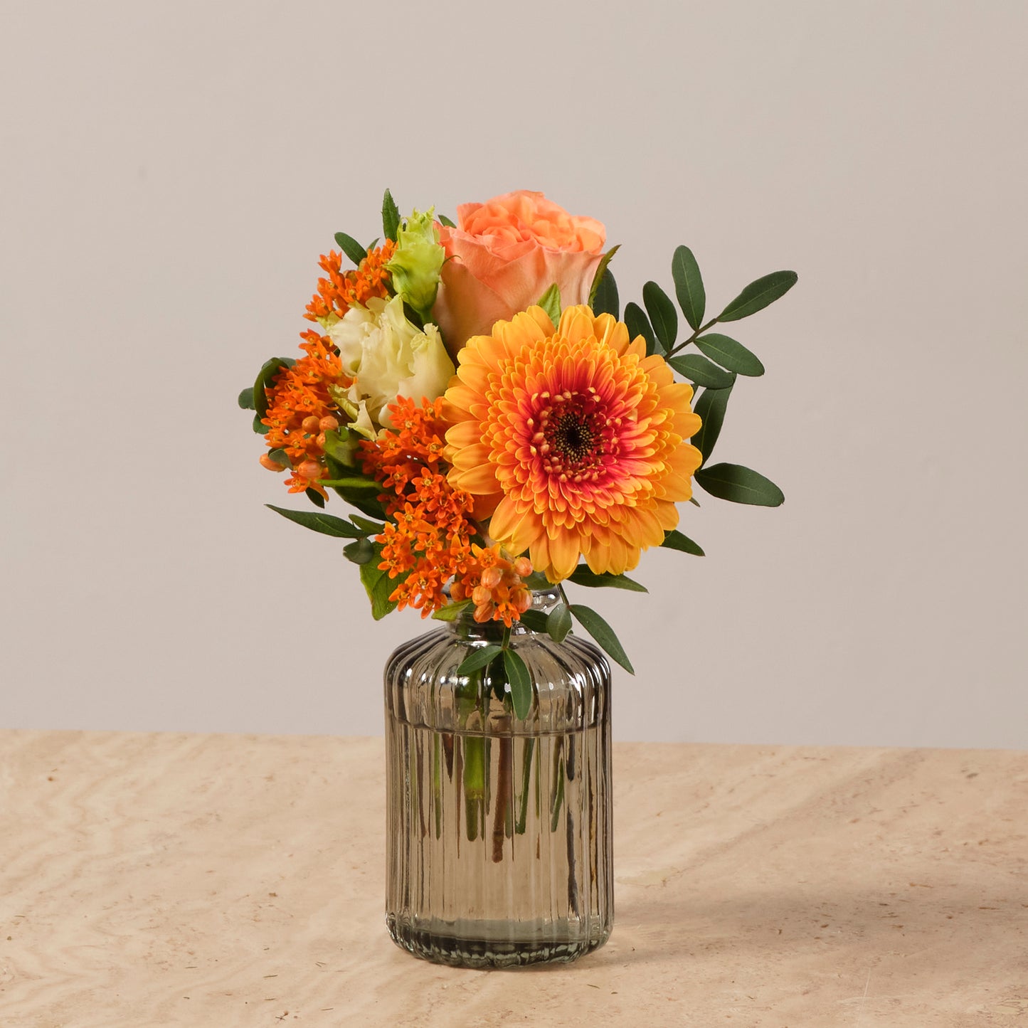 Glass Bouquet -Orange