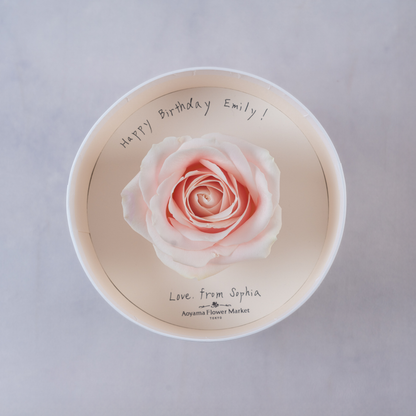Hat Box Single Fresh Rose -Pastel Pink