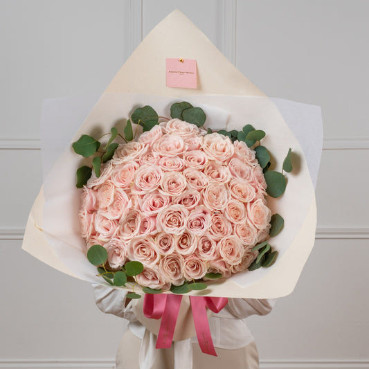 50 Pink Roses Bouquet