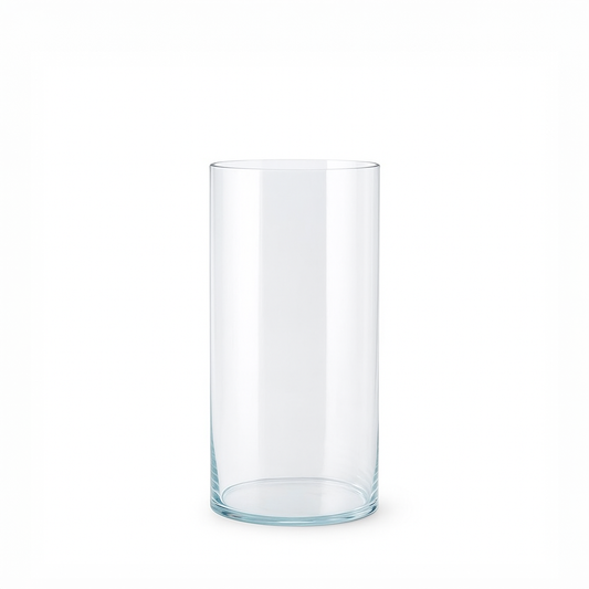 Clear cylinder vase (25x12cm)